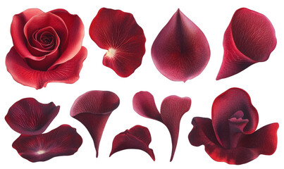 Fototapeta premium Vibrant red flowers and petals