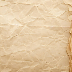 Fototapeta premium Crumpled Vintage Paper Texture. Brown Grunge Background
