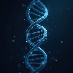 Futuristic Biotech Company Logo with DNA Strands