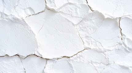 Fototapeta premium White Powder Texture with Cracks, Close-up