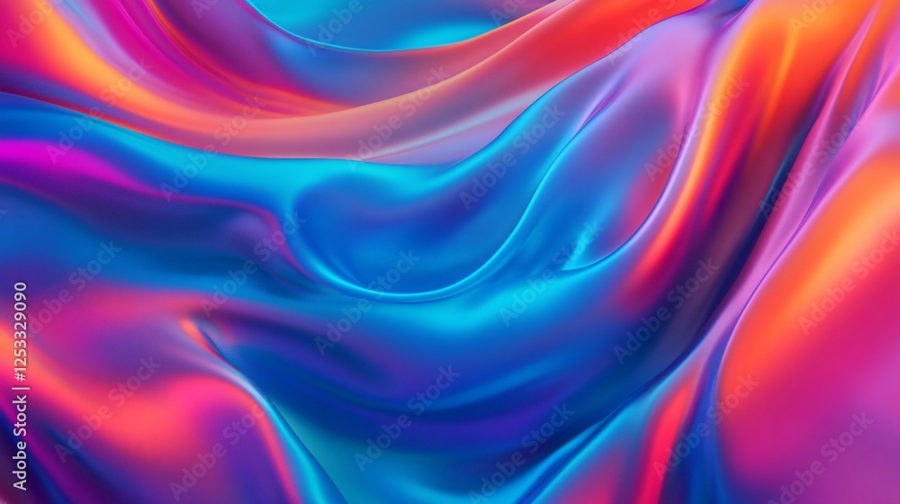Aufkleber abstract flowing waves of gradient colors create a smooth and fluid texture