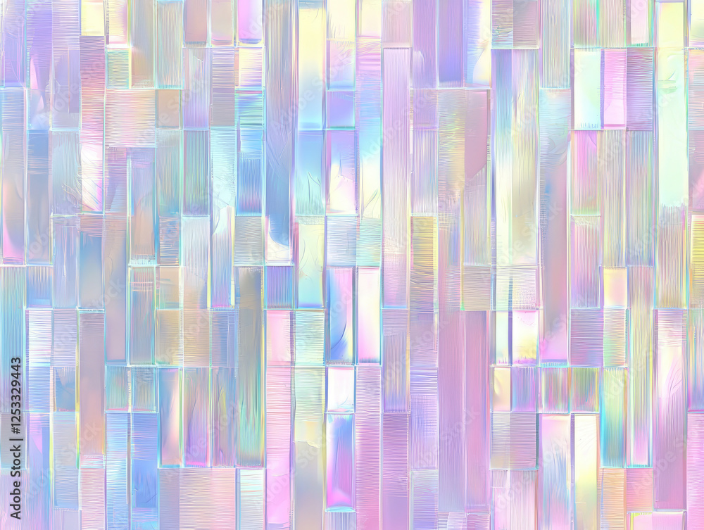 Poster seamless holographic texture pattern with pastel colors and reflective surface creates futuristic an
