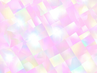 seamless pastel pink holographic background with disco inspired pattern, featuring soft gradients and light reflections creating dreamy atmosphere
