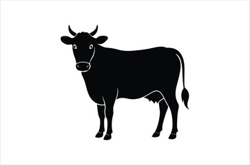 cow vector,  icon vector illustration, cow silhouette of a cow isolated on a white background, eps, png, svg, vector,