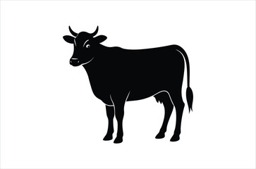 cow vector,  icon vector illustration, cow silhouette of a cow isolated on a white background, eps, png, svg, vector,