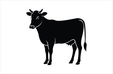 cow vector,  icon vector illustration, cow silhouette of a cow isolated on a white background, eps, png, svg, vector,