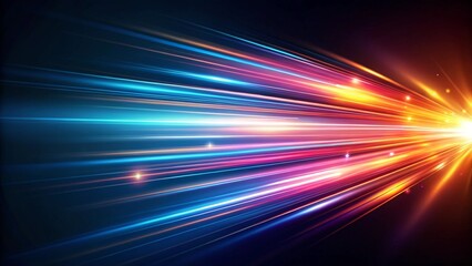 Modern abstract high-speed light motion effect on black background. vector illustration.
