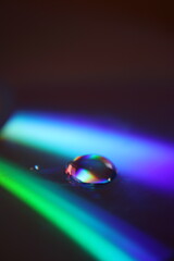 water drops on a blue background