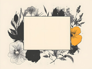 Bold Minimalistic Flower Border