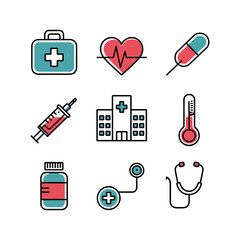 Medical Icon Vector Template Design