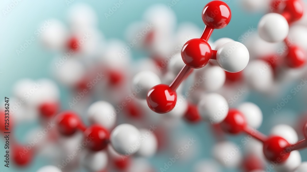 Aufkleber carnosine peptide chain molecular structure with abstract background