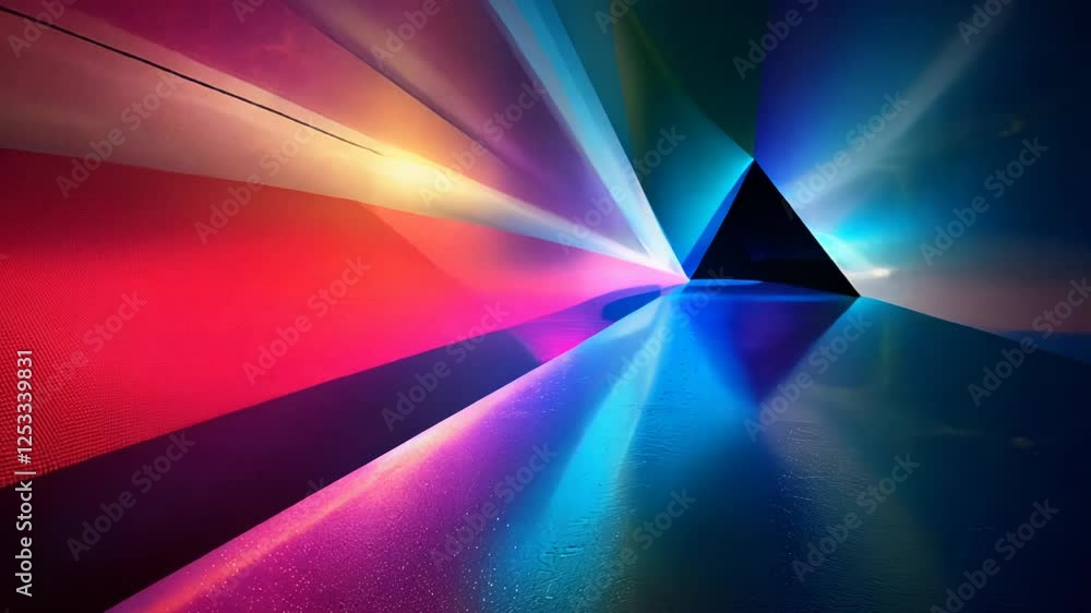 Aufkleber brilliant light beams illuminate a geometric space, creating a mesmerizing visual experience that ca