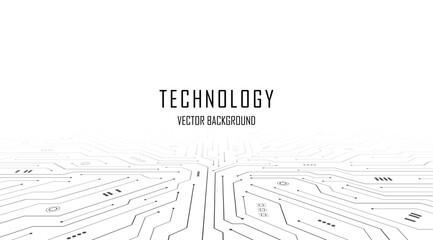 Abstract AI circuit board in black and white background. High-tech electronics board digital technology. Isometric electronic motherboard background. Vector illustration.