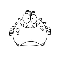 Big set of cartoon monsters