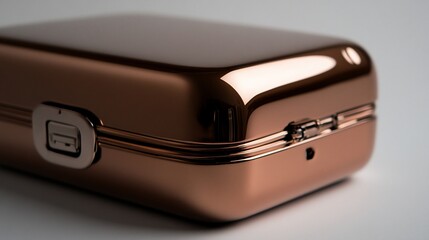 Rose Gold Metallic Jewelry Box: Elegant Storage for Precious Possessions