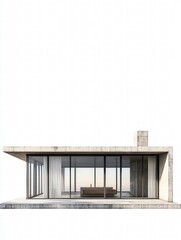 Modern Minimalist Home Exterior: A sleek, contemporary residence boasting clean lines, expansive glass walls, and minimalist design. the seamless fusion of architecture and landscape.