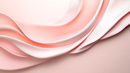 Elegant abstract background with soft flowing folds in pastel pink tones for design inspiration.