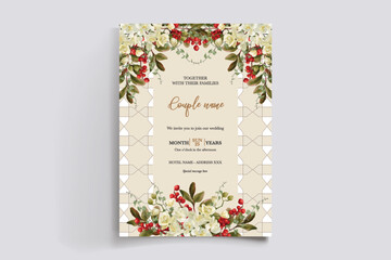 BRIDAL SHOWER FLORAL INVITATION TEMPLATE