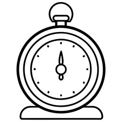 Line Art Illustration Exam Timer