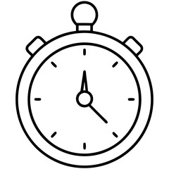 Line Art Illustration Exam Timer