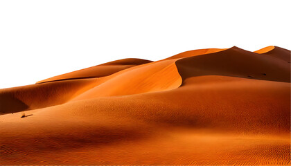  sand dunes in the desert isolated on Transparent Background.