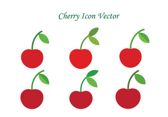 hand draw cherry icon vector illustration