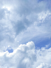 Blue sky with clouds. Sky background