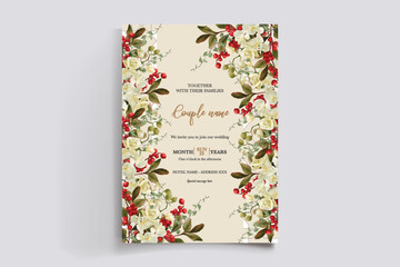 BRIDAL SHOWER FLORAL INVITATION TEMPLATE