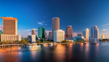 tampa florida usa downtown skyline