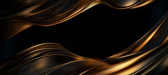 Stylish black and gold luxury background with gold sequins