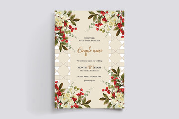 BRIDAL SHOWER FLORAL INVITATION TEMPLATE