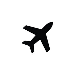airplane line icon on white background