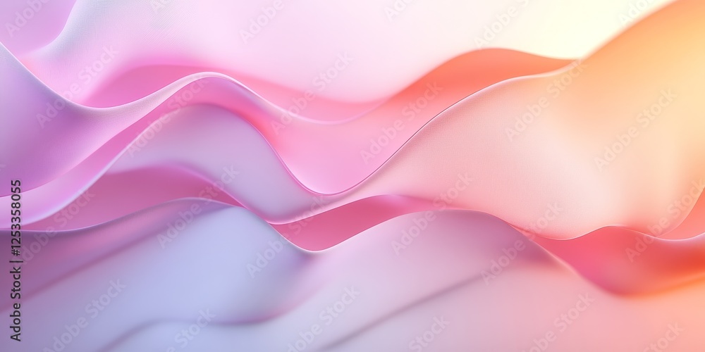 Poster abstract visual with pastel gradients that highlight the gentle and refined nature of color transiti