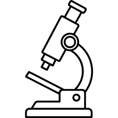 Microscope Outline Art Vector