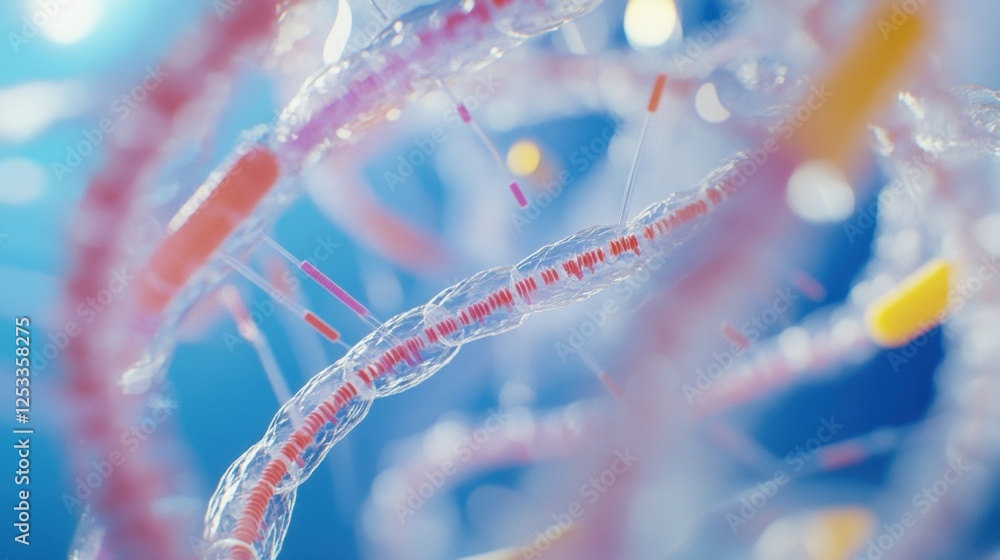 Poster intricate molecular structures intertwine in a vibrant display. highlighting the complexity and beau