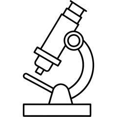 Microscope Outline Art Vector