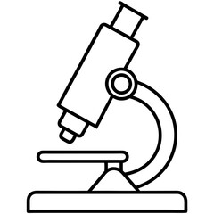 Microscope Outline Art Vector