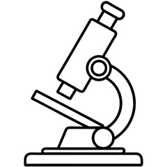 Microscope Outline Art Vector