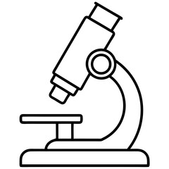 Microscope Outline Art Vector
