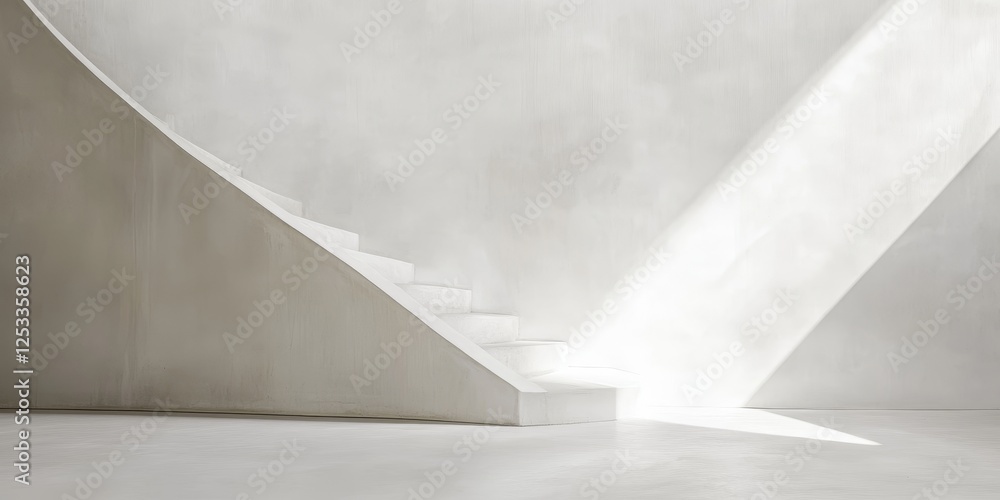 Aufkleber abstract scene where white space is used strategically to highlight minimalist features, emphasizing the beauty of simplicity and the impact of negative space in creating