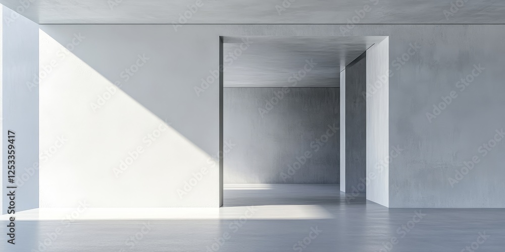 Poster abstract artwork showcasing the effective use of white space in minimalist design, allowing empty areas to complement and enhance the essential elements for a clean and s