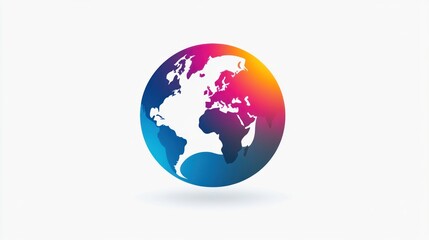Obraz premium Colorful Earth globe graphic design