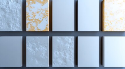 Textured Blocks Softly Lit Subtle Color Variations. AI Generated