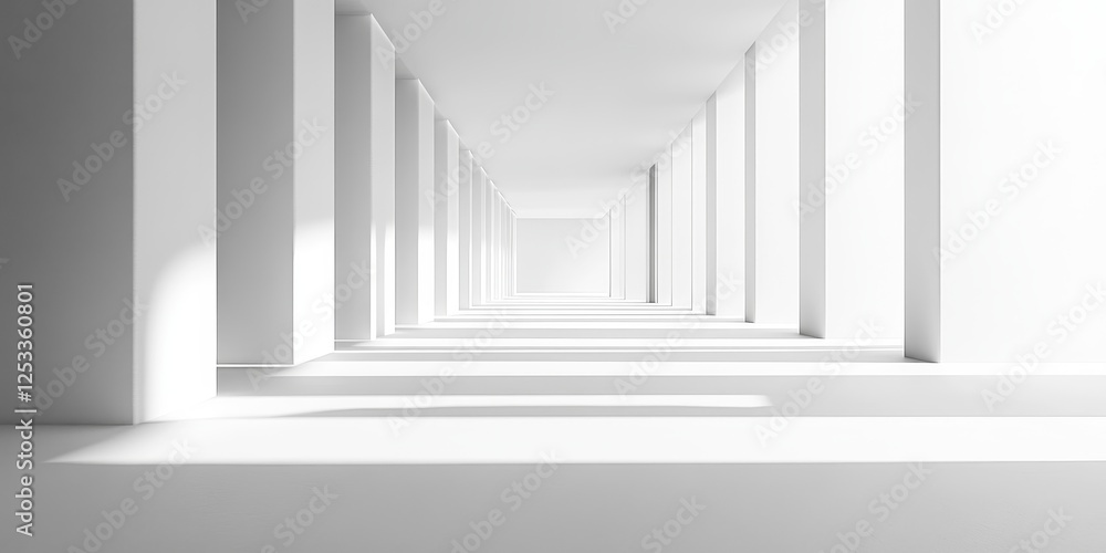 Poster abstract visual with a focus on white space, using it to create a sense of openness and clarity within a minimalist framework, emphasizing the elegance of simplicity