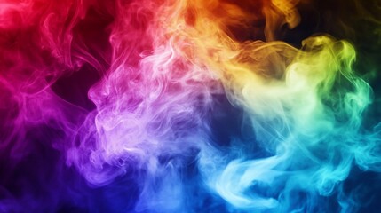 Fototapeta premium Abstract Colorful Smoke Background with Dynamic Swirls and Gradient Effects