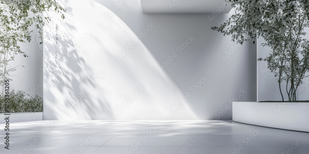Aufkleber abstract design that leverages white space to highlight minimalist aesthetics, creating a visually striking composition where empty areas play a crucial role in the overa
