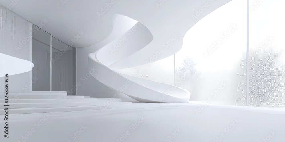 Aufkleber abstract design that leverages white space to highlight minimalist aesthetics, creating a visually striking composition where empty areas play a crucial role in the overa