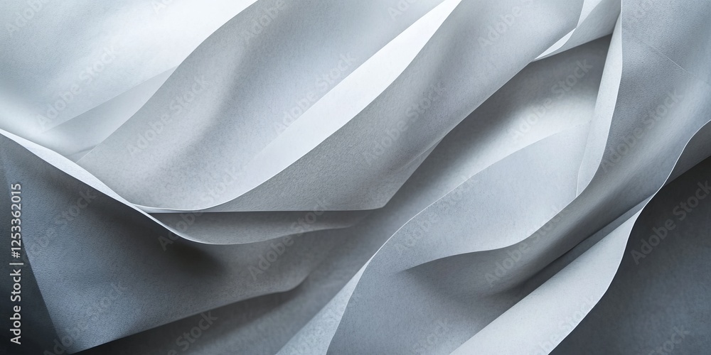 Fototapete abstract visual with paper textures that highlight the interplay of light and shadow on various paper surfaces, creating a sophisticated and immersive design with a touch