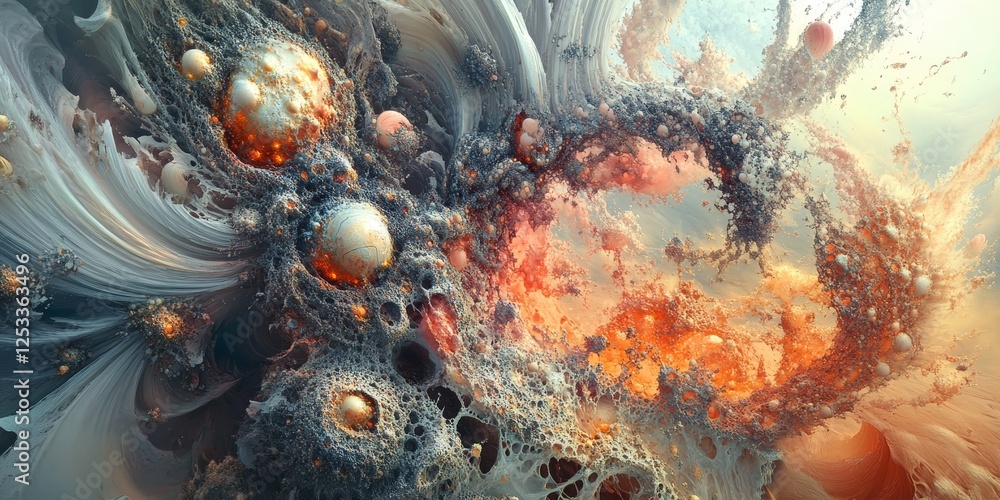 Leinwandbilder abstract scene where artistic digital art creates a sense of creativity and originality, using a mix