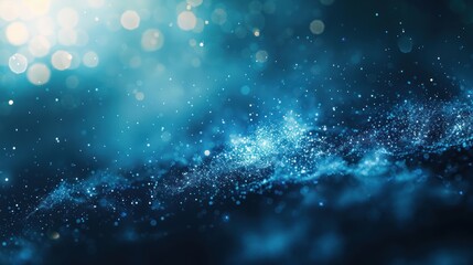 A mesmerizing abstract background featuring softly blurred small bokeh circles in shades of dark blue, light blue, and white